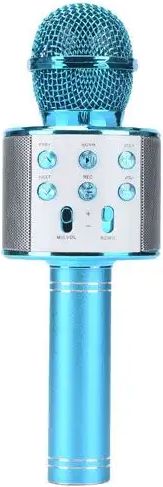 CoolCeny Bezdrátový bluetooth karaoke mikrofon - Modrá - obrázek 1