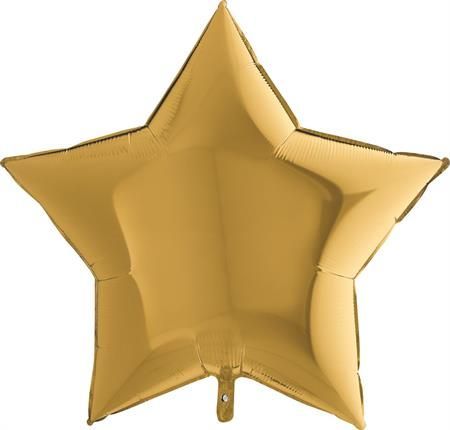 Grabo Nafukovací balónek zlatá hvězda 91 cm - - obrázek 1