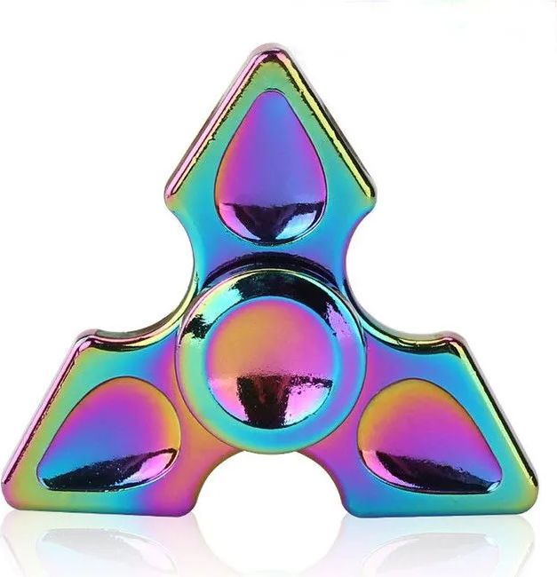 Fidget Spinner Kovový Fidget Spinner Diamond 3 Rainbow - obrázek 1