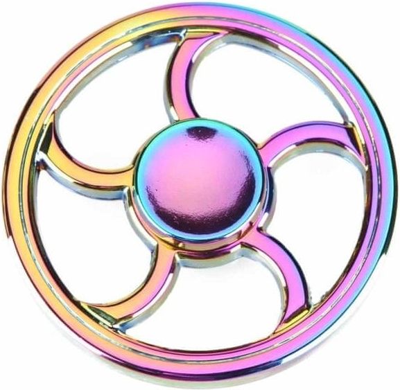 Fidget Spinner Kovový Fidget Spinner Fire Wheel Rainbow - obrázek 1