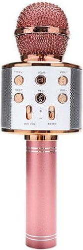 CoolCeny Bezdrátový bluetooth karaoke mikrofon - Růžová - obrázek 1