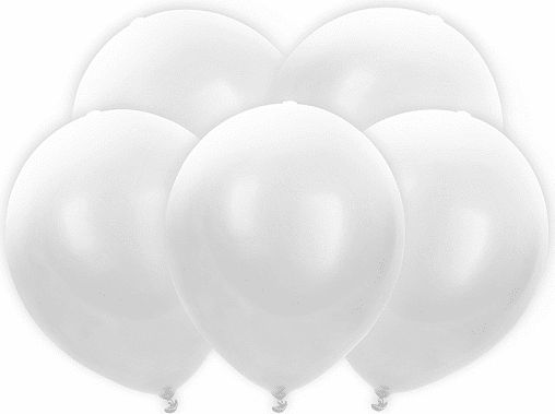 PartyDeco Led svítící balónky 5ks 30cm bílé - - obrázek 1