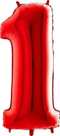 Grabo Nafukovací balónek číslo 1 červený 102cm extra velký - - obrázek 1