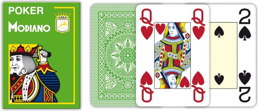 Modiano Texas Poker Size - 4 Jumbo Index - Profi plastové karty - světle zelená - obrázek 1