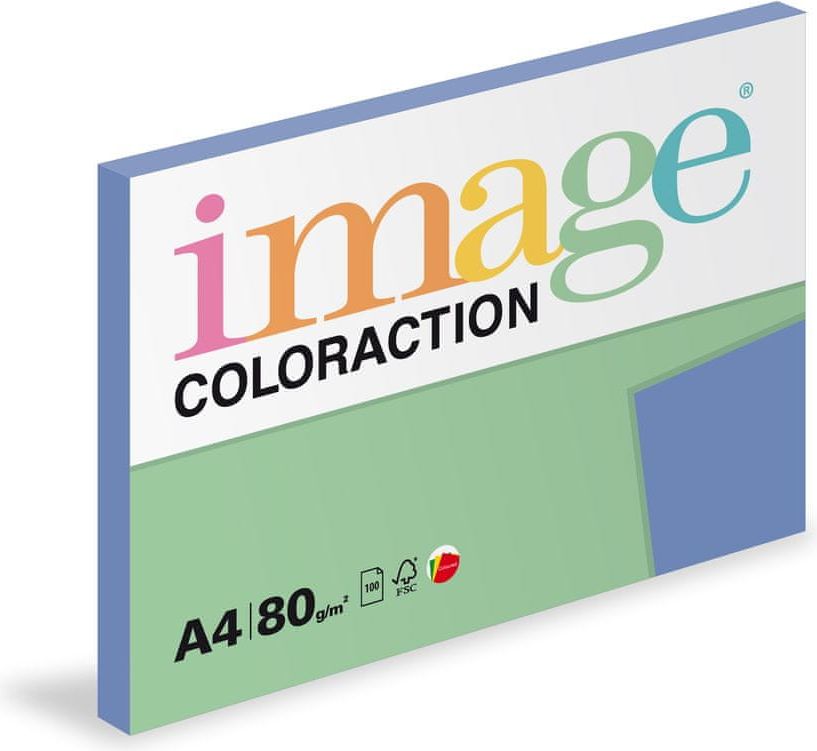 Image Papír kopírovací Coloraction A4 80 g modrá střední 100 listů - obrázek 1