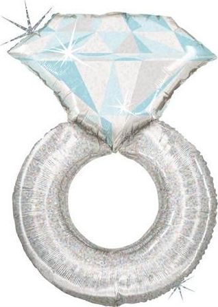 Grabo Nafukovací balónek prstýnek s diamantem 97 cm - - obrázek 1