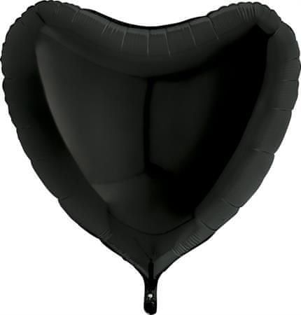Grabo Nafukovací balónek černé srdce 91 cm - - obrázek 1