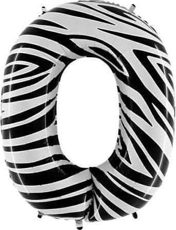 Grabo Nafukovací balónek číslo 0 zebra 102cm extra velký - - obrázek 1