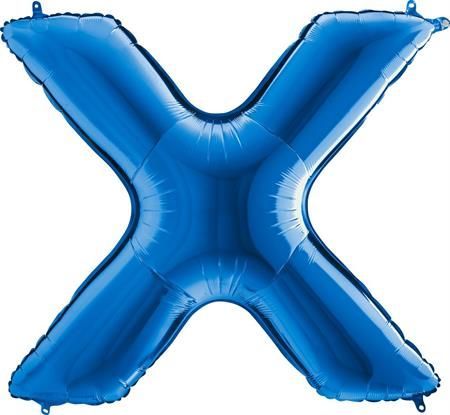 Grabo Nafukovací balónek písmeno X modré 102 cm - - obrázek 1