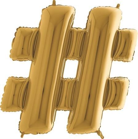 Grabo Nafukovací balónek symbol hestage zlaté 102 cm - - obrázek 1