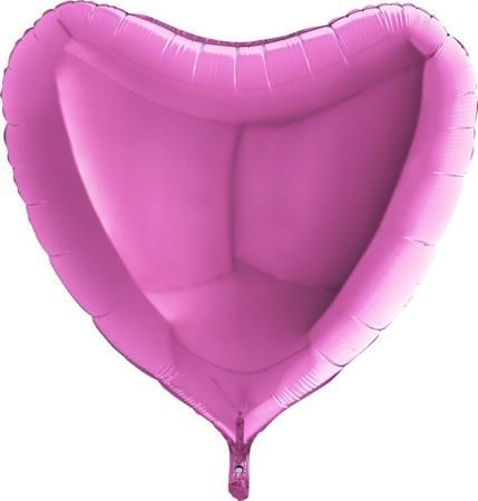 Grabo Nafukovací balónek růžové srdce 91 cm - - obrázek 1
