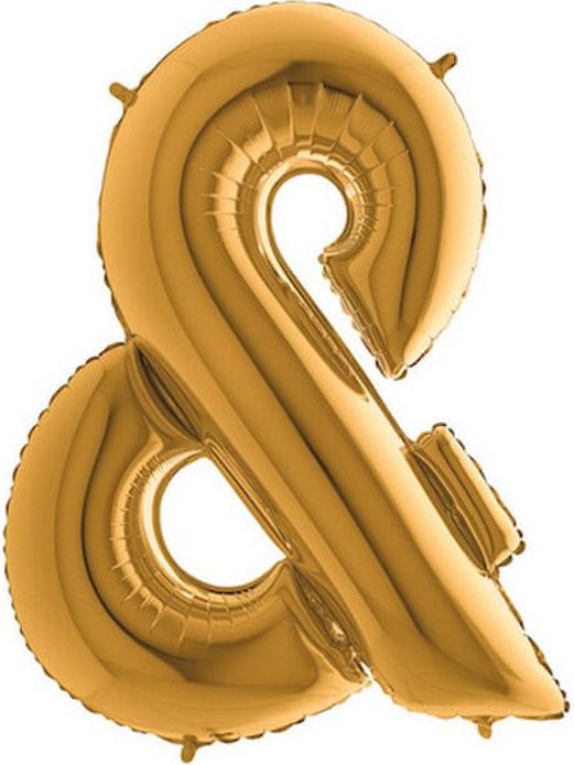 Grabo Nafukovací balónek znak and 102cm zlatý - - obrázek 1