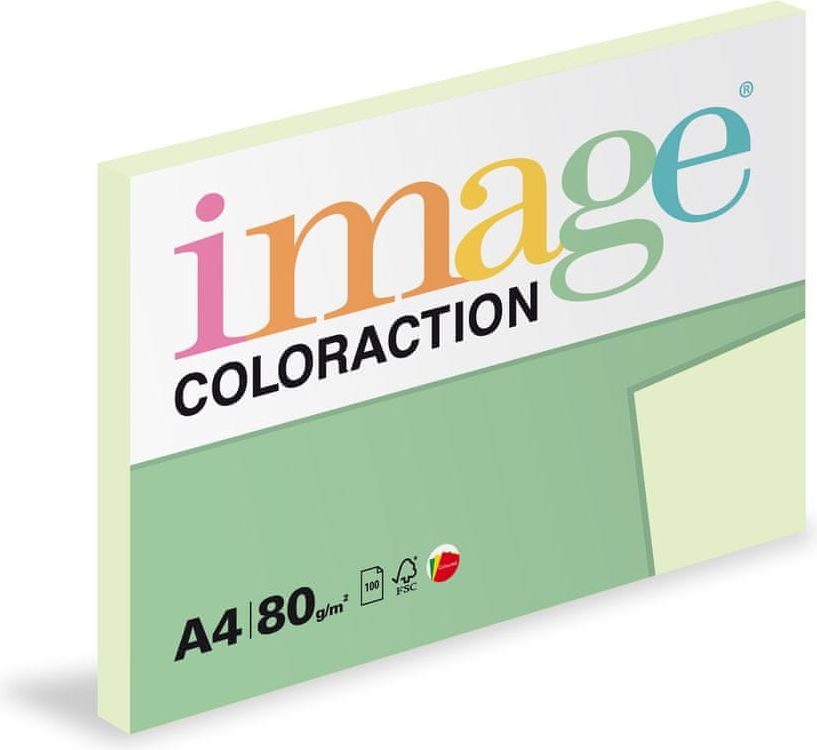 Image Papír kopírovací Coloraction A4 80 g zelená světlá pastelová 100 listů - obrázek 1