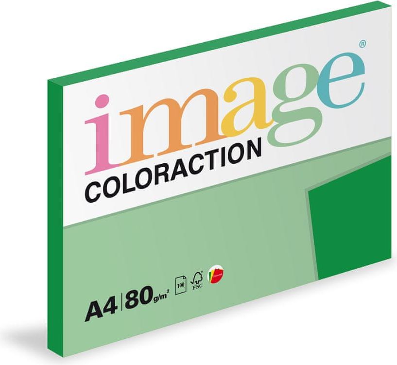 Image Papír kopírovací Coloraction A4 80 g zelená sytá 100 listů - obrázek 1