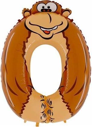 Grabo Nafukovací balónek opice číslo 0 pro děti 102cm - - obrázek 1