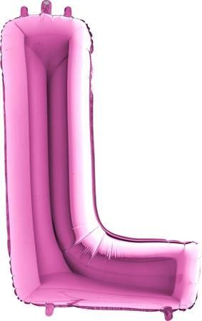 Grabo Nafukovací balónek písmeno L růžové 102 cm - - obrázek 1