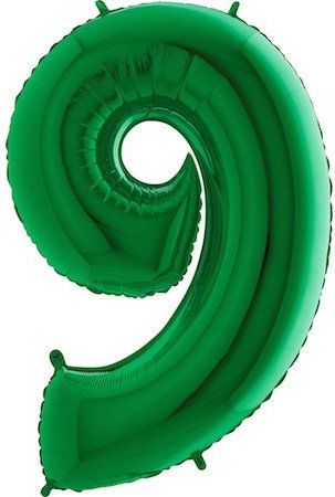 Grabo Nafukovací balónek číslo 9 zelený 102cm extra velký - - obrázek 1