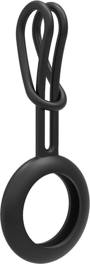Apple AirTag OEM Silikonové pouzdro držák s poutkem černé - obrázek 1