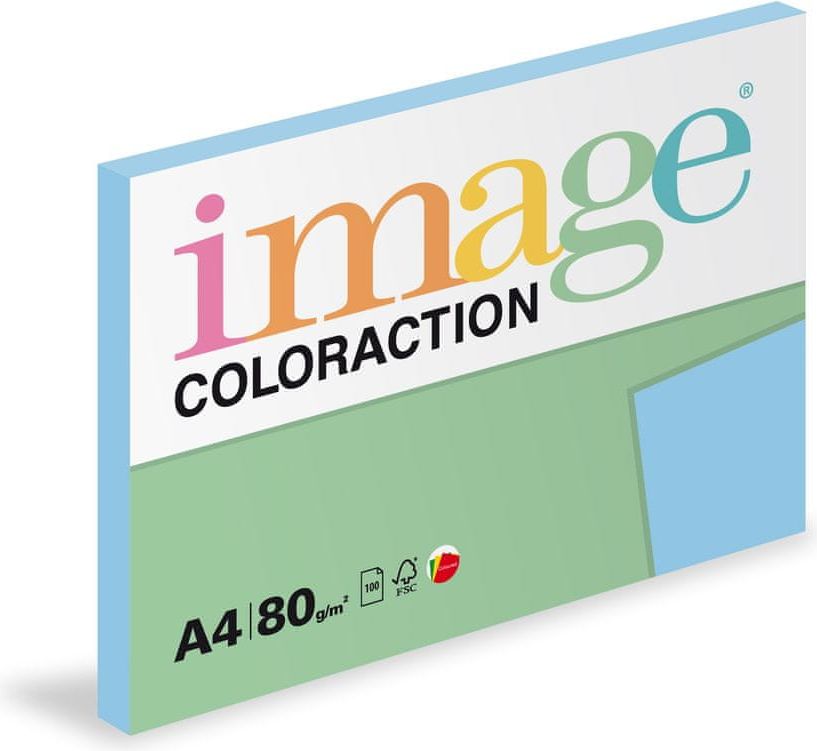Image Papír kopírovací Coloraction A4 80 g modrá ledová 100 listů - obrázek 1