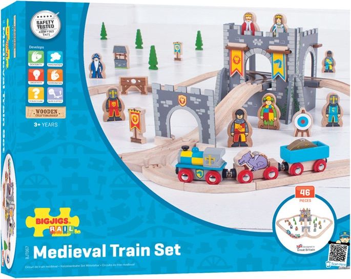 Bigjigs Rail středověká dřevěná vláčkodráha - obrázek 2