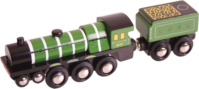 Bigjigs Rail Dřevěná replika lokomotiva Flying Scotsman - obrázek 2