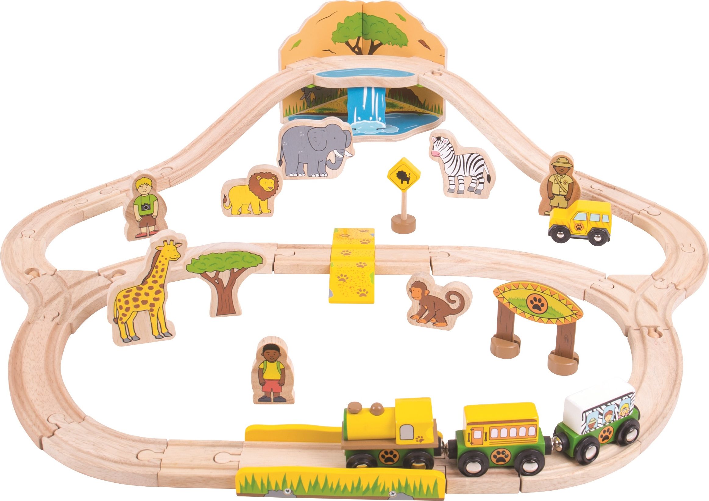Bigjigs Rail Dřevěná vláčkodráha Safari - obrázek 1