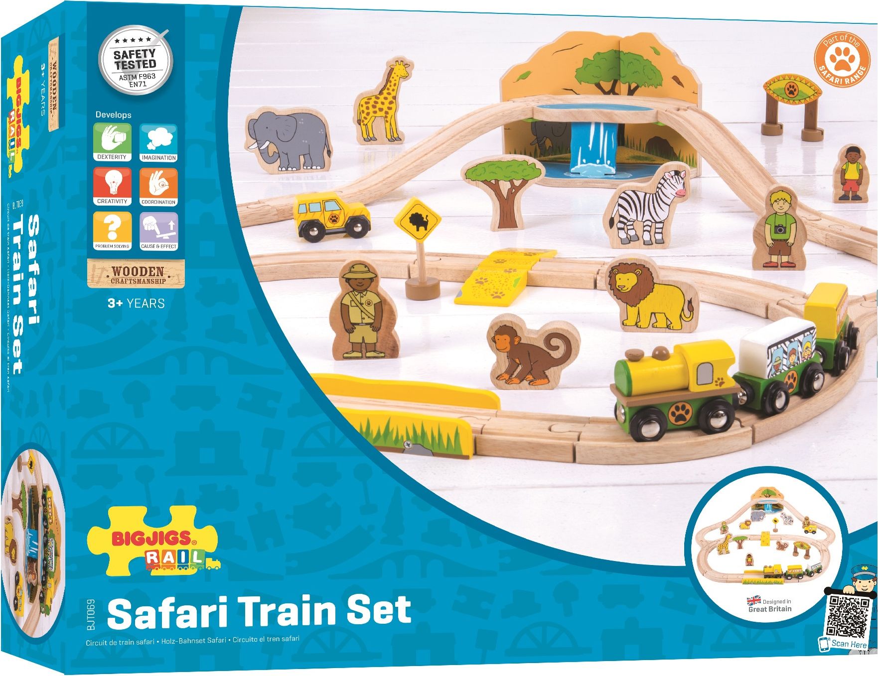 Bigjigs Rail Dřevěná vláčkodráha Safari - obrázek 6