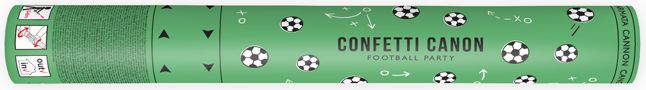 PartyDeco Vystřelovací konfety fotbal kanon 40cm - - obrázek 1