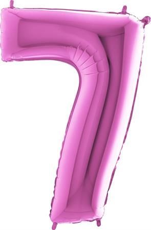 Grabo Nafukovací balónek číslo 7 růžový 102cm extra velký - - obrázek 1