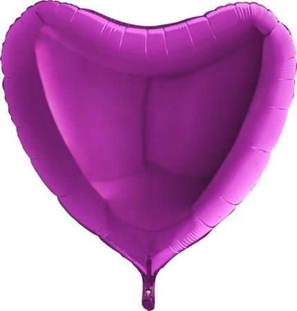 Grabo Nafukovací balónek fialové srdce 91 cm - - obrázek 1