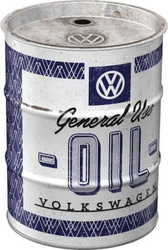 NOSTALGIC-ART Plechová kasička barel: VW General Use Oil - obrázek 1