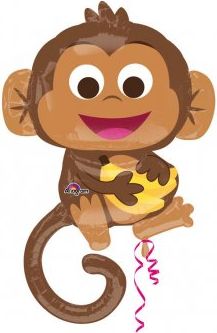 Amscan Fóliový balónek 63x91cm šťastná opička - - obrázek 1