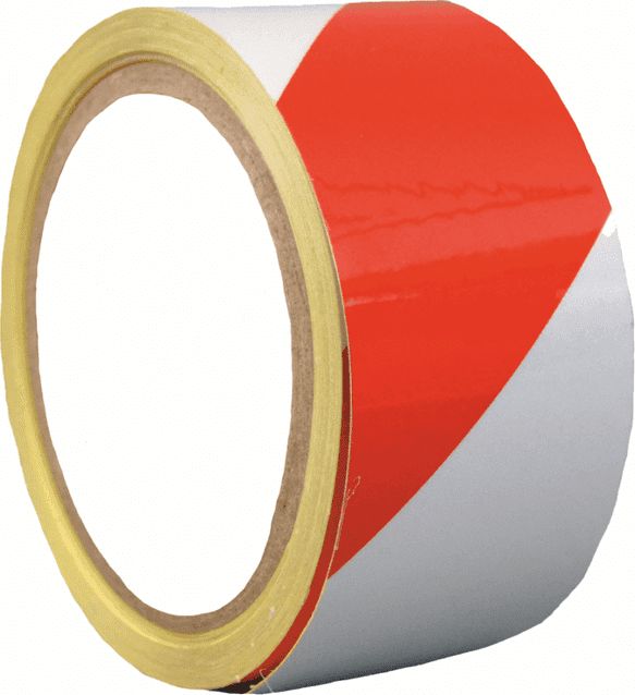 Heskins Reflexní páska - Červenobílá Rozměr: 25mmx10m, Provedení: Pravá - obrázek 1