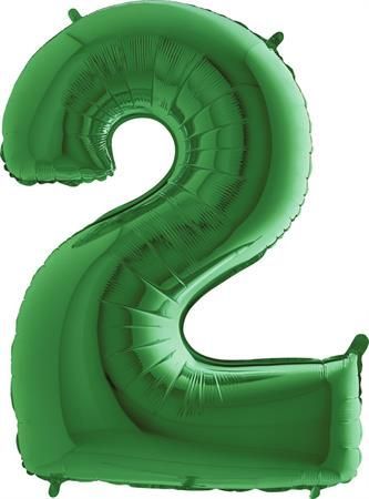 Grabo Nafukovací balónek číslo 2 zelený 102cm extra velký - - obrázek 1