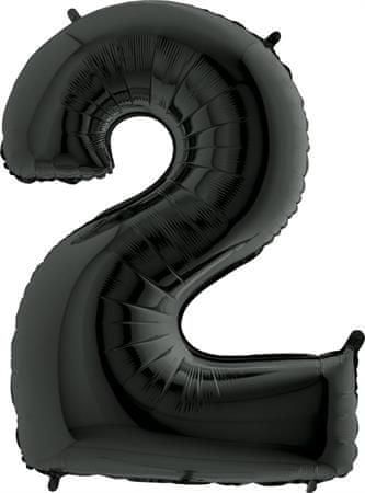 Grabo Nafukovací balónek číslo 2 černý 102cm extra velký - - obrázek 1