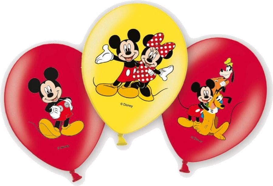 Amscan Latexový balónek Mickey 6ks 27,5cm - - obrázek 1