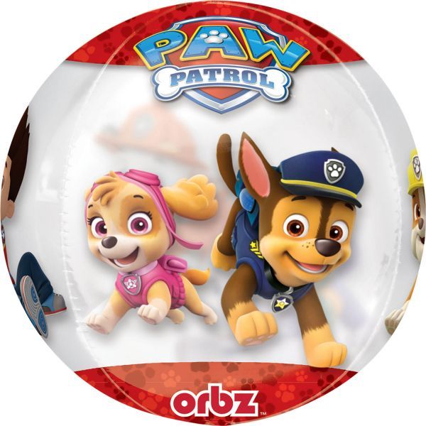 Amscan 3D Fóliový balónek Orbz "Paw Patrol Chase and Marshall" čirá 38 x 40 cm - - obrázek 1