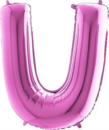 Grabo Nafukovací balónek písmeno U růžové 102 cm - - obrázek 1