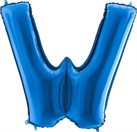 Grabo Nafukovací balónek písmeno W modré 102 cm - - obrázek 1