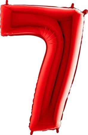 Grabo Nafukovací balónek číslo 7 červený 102cm extra velký - - obrázek 1