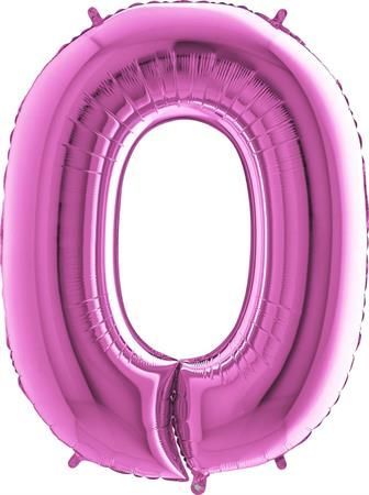 Grabo Nafukovací balónek číslo 0 růžový 102cm extra velký - - obrázek 1