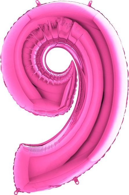 Grabo Nafukovací balónek číslo 9 růžový 102cm extra velký - - obrázek 1