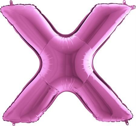 Grabo Nafukovací balónek písmeno X růžové 102 cm - - obrázek 1