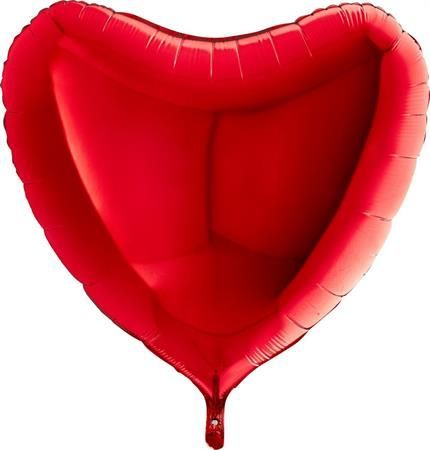 Grabo Nafukovací balónek červené srdce 91 cm - - obrázek 1