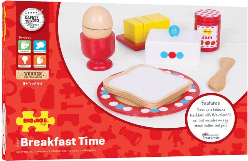 Bigjigs Toys Dřevěný set snídaně s puntíky - obrázek 4