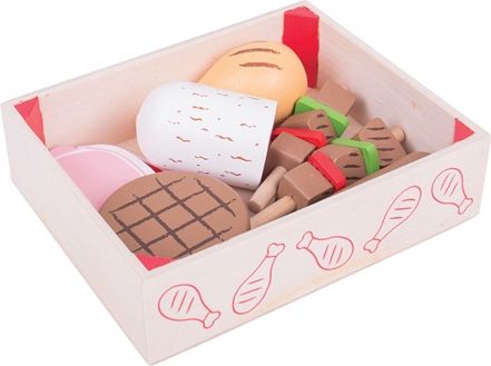 Bigjigs Toys Dřevěné uzeniny v krabičce - obrázek 1