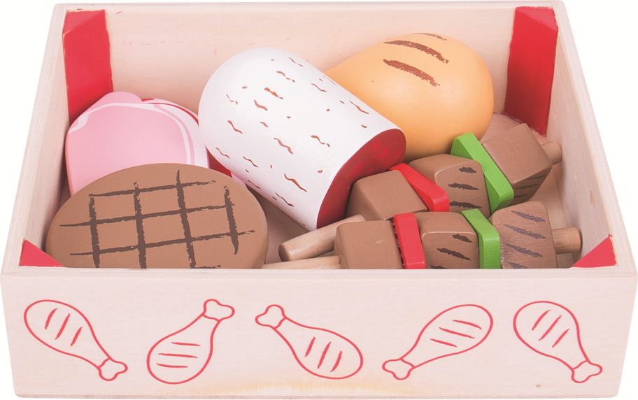 Bigjigs Toys Dřevěné uzeniny v krabičce - obrázek 2