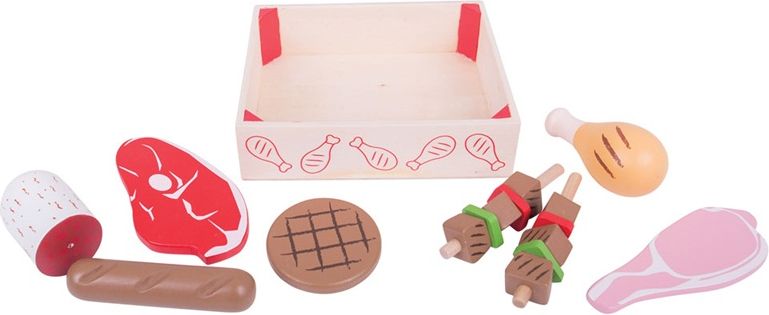 Bigjigs Toys Dřevěné uzeniny v krabičce - obrázek 4