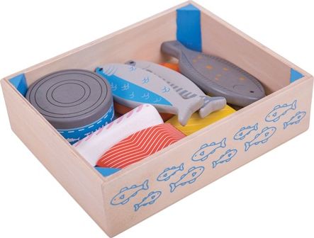 Bigjigs Toys Dřevěné mořské plody v krabičce - obrázek 1