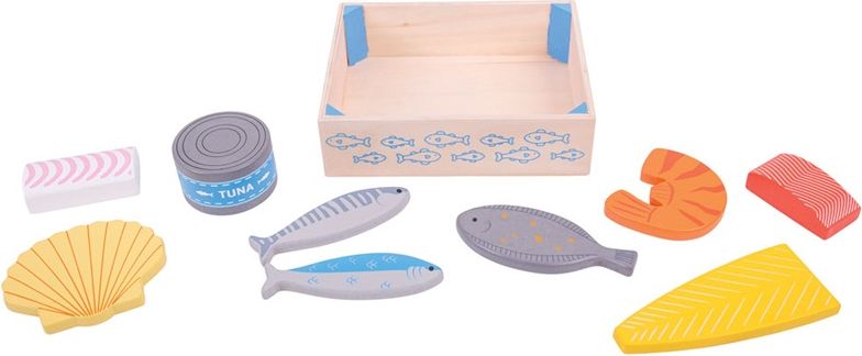Bigjigs Toys Dřevěné mořské plody v krabičce - obrázek 3